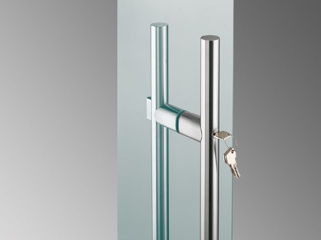 Glass Door Handles with Locks